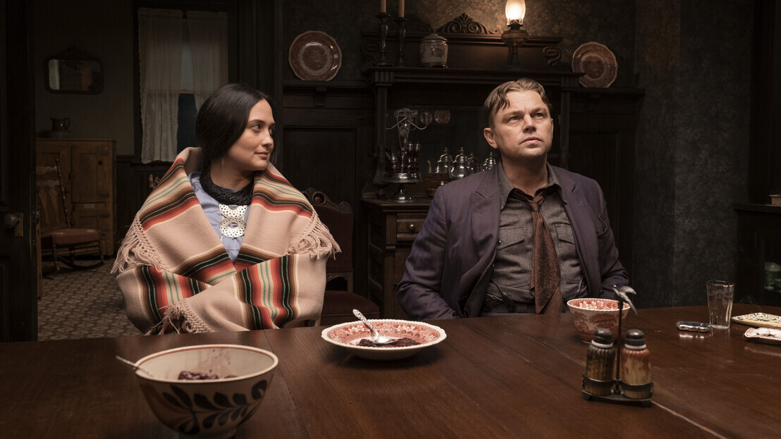 Lily Gladstone and Leonardo DiCaprio in ’Killers of the Flower Moon’